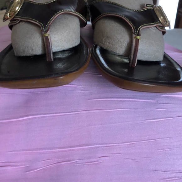 Louis Vuitton Authentic ladies sandals! Dust Bag! Vintage! brown/tan! 37 1/2 - Picture 7 of 15